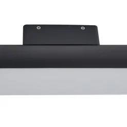 Lucande LED buiten wandlamp Tuberia, antraciet, metaal, Ø 7cm
