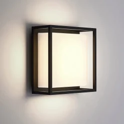 Lucande LED buiten wandlamp Ilirian, antraciet, aluminium, 25 cm