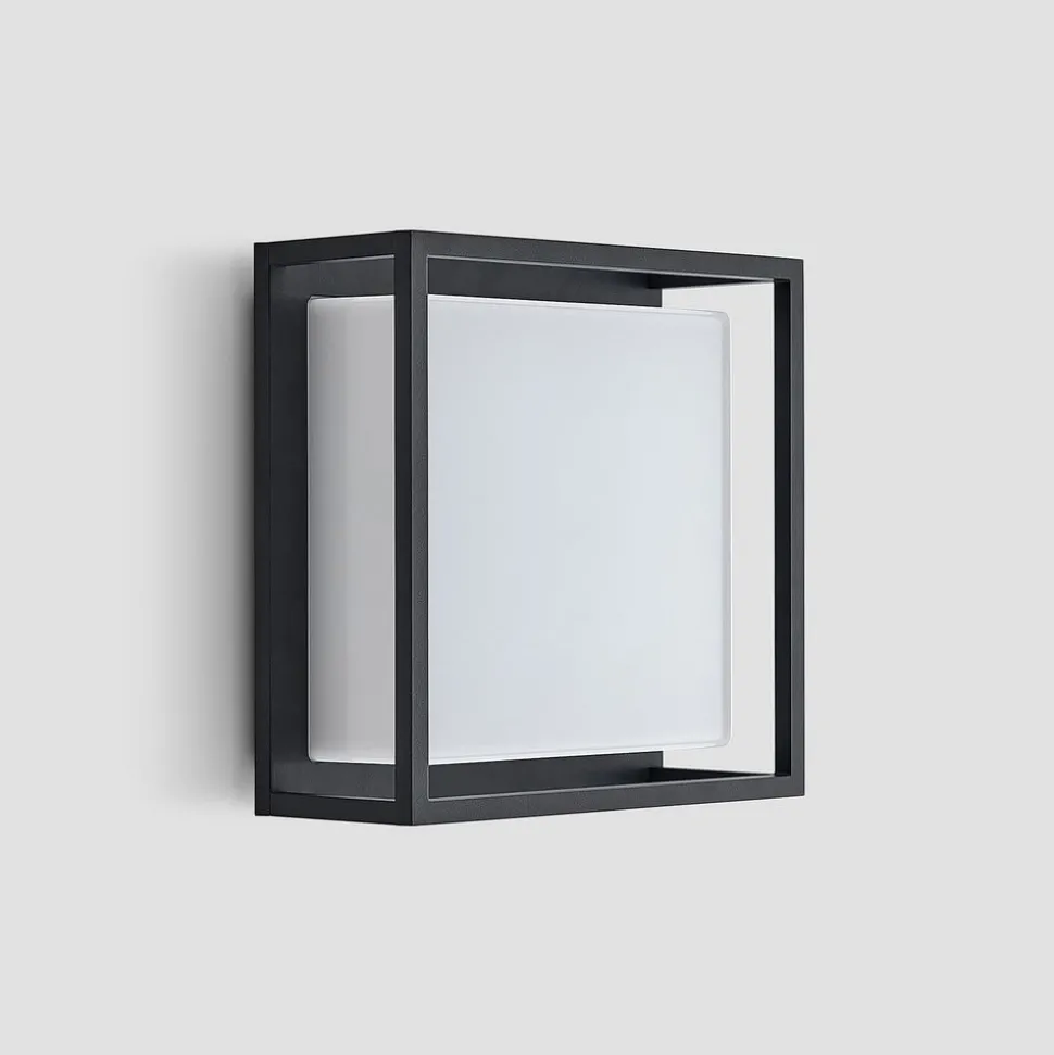 Lucande LED buiten wandlamp Ilirian, antraciet, aluminium, 25 cm