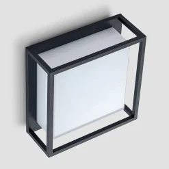 Lucande LED buiten wandlamp Ilirian, antraciet, aluminium, 25 cm