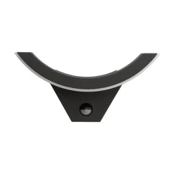 Lucande LED buiten wandlamp Half, sensor, antraciet, IP54