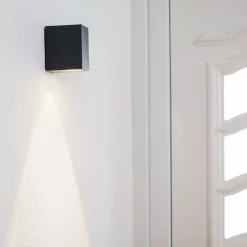 Lucande LED buiten wandlamp Tavi, antraciet, 9,5 cm, IP54