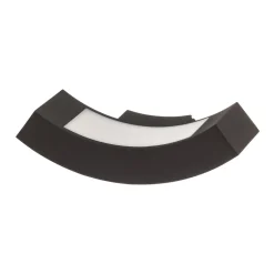 Lucande LED buiten wandlamp Lennik, 26cm, antraciet, metaal