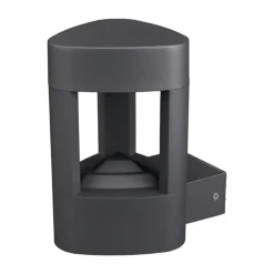 Lucande LED buiten wandlamp Pirron, driehoekig, metaal, IP54