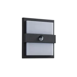 Lucande LED buiten wandlamp Gylfi, 20 cm, zwart, sensor