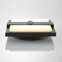 Lucande LED buiten wandlamp Gylfi, 20 cm, zwart, sensor