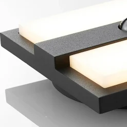 Lucande LED buiten wandlamp Gylfi, 20 cm, zwart, sensor