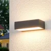 Lucande LED buiten wandlamp Lissi, 21 cm, antraciet, IP54