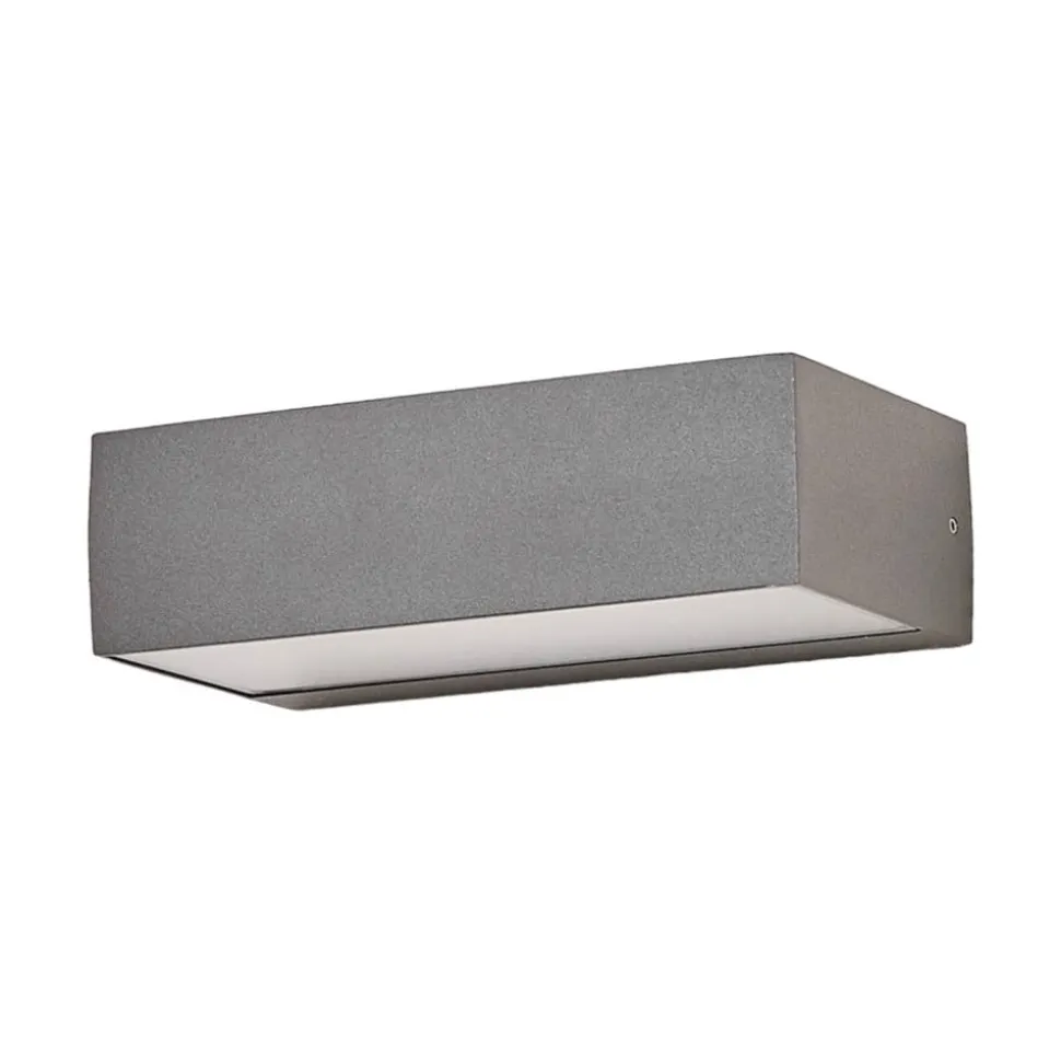 Lucande LED buiten wandlamp Lissi, 21 cm, antraciet, IP54