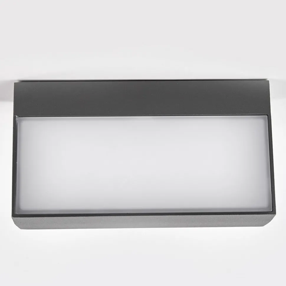 Lucande LED buiten wandlamp Lissi, 21 cm, antraciet, IP54