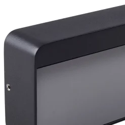 Lucande LED buiten wandlamp Tiburia, zwart, aluminium