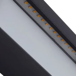 Lucande LED buiten wandlamp Tiburia, zwart, aluminium