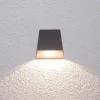 Lucande LED buiten wandlamp Hanno, antraciet, metaal, IP54