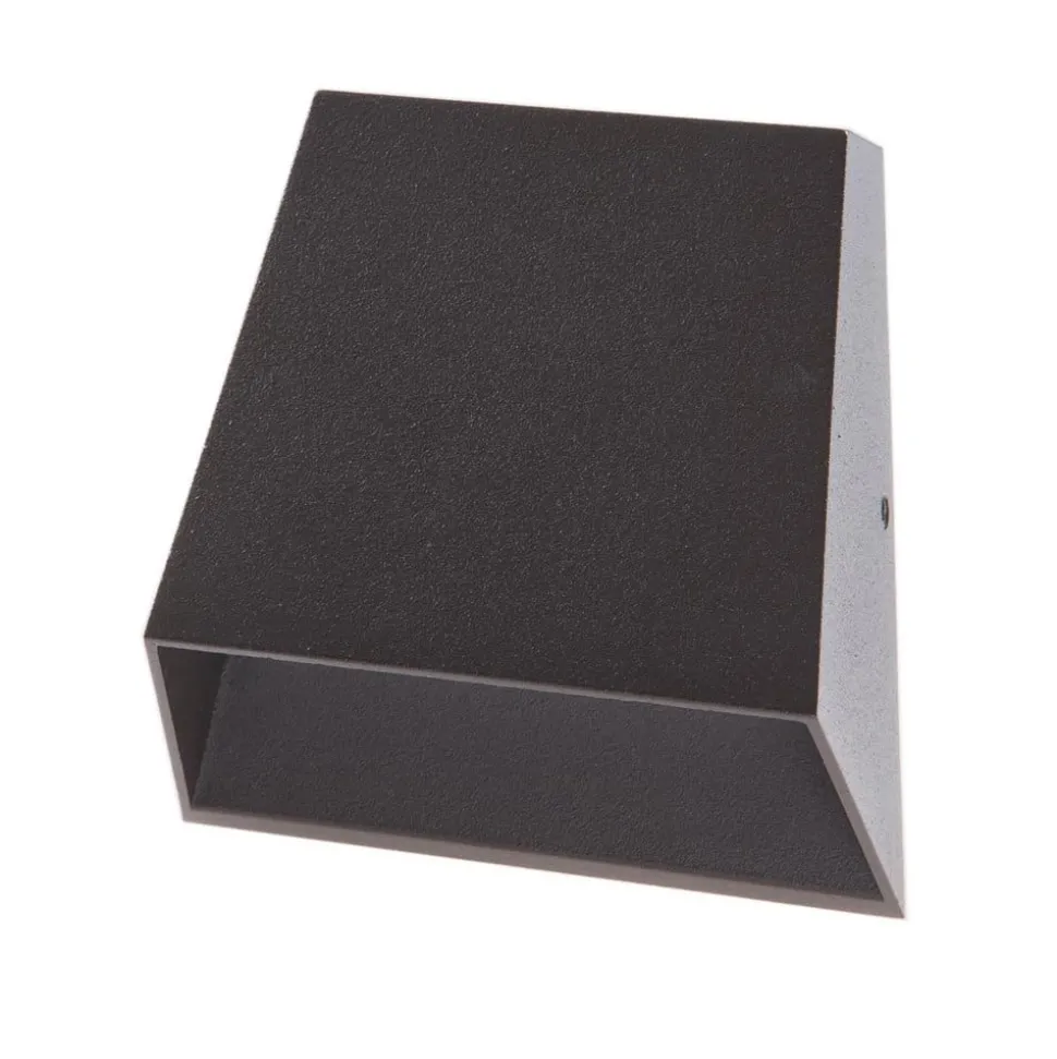 Lucande LED buiten wandlamp Hanno, antraciet, metaal, IP54