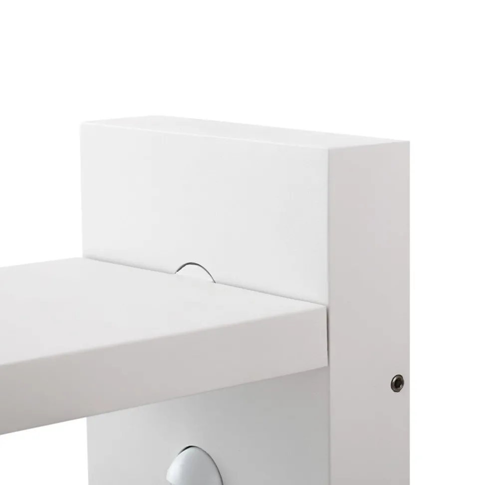 Lucande LED buiten wandlamp Silvan, wit, sensor, IP54, 16cm