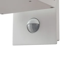 Lucande LED buiten wandlamp Ferdinand, wit, sensor, 38 cm