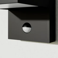 Lucande LED buiten wandlamp Silvan, antraciet, sensor, IP54