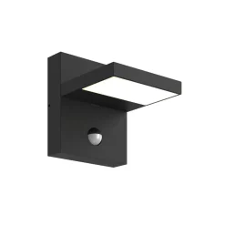 Lucande LED buiten wandlamp Silvan, antraciet, sensor, IP54