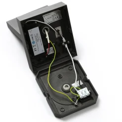 Lucande LED buiten wandlamp Silvan, antraciet, sensor, IP54