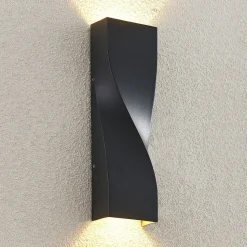 Lucande LED buiten wandlamp Tibelya, antraciet, omhoog/omlaag, IP65