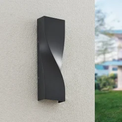 Lucande LED buiten wandlamp Tibelya, antraciet, omhoog/omlaag, IP65