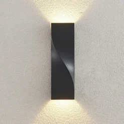 Lucande LED buiten wandlamp Tibelya, antraciet, omhoog/omlaag, IP65