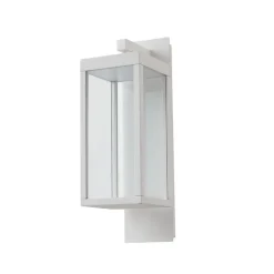 Lucande LED buiten wandlamp Ferdinand, wit, metaal, 38 cm