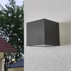 Lucande LED buiten wandlamp Merjem, 10 cm, omhoog/omlaag, IP54