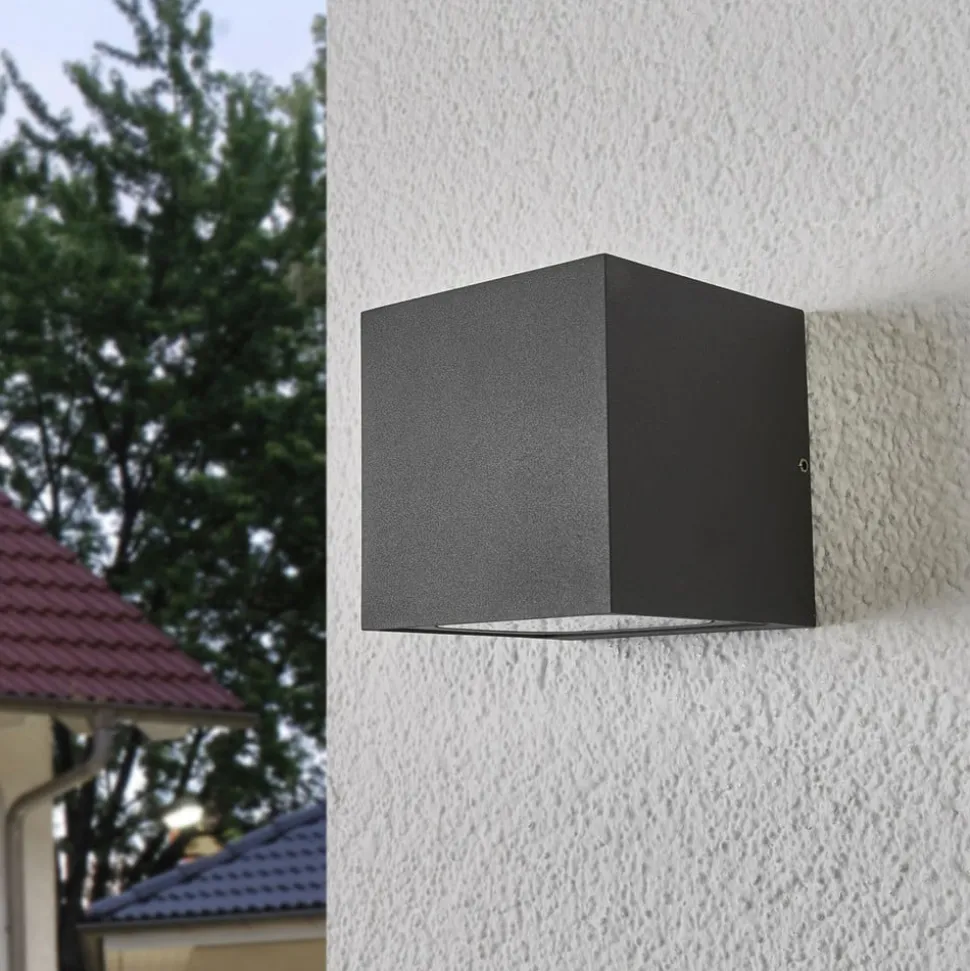 Lucande LED buiten wandlamp Merjem, 10 cm, omhoog/omlaag, IP54