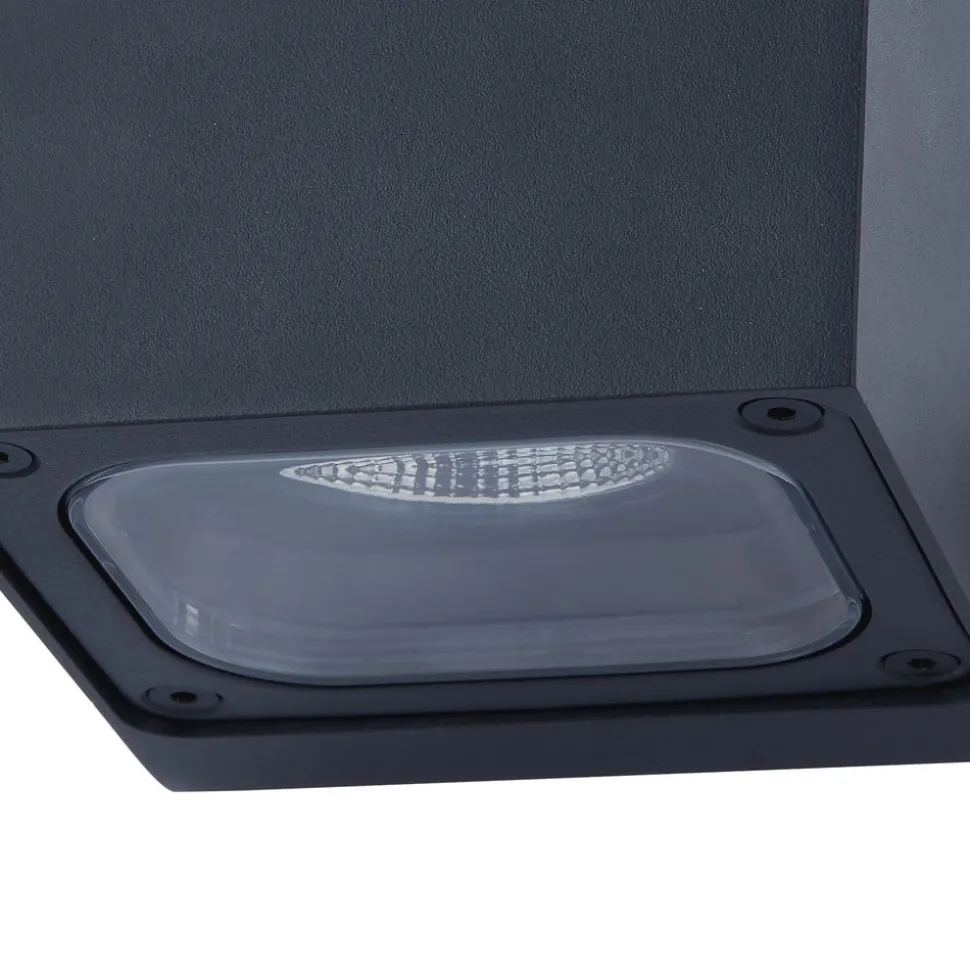 Lucande LED buiten wandlamp Merjem, 10 cm, omhoog/omlaag, IP54