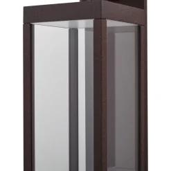 Lucande LED buiten wandlamp Ferdinand, roest, sensor, IP54