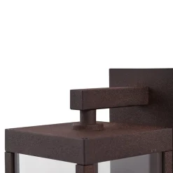 Lucande LED buiten wandlamp Ferdinand, roest, sensor, IP54