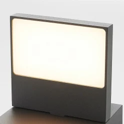 Lucande LED buiten wandlamp Silvan, antraciet, IP65, 14 cm