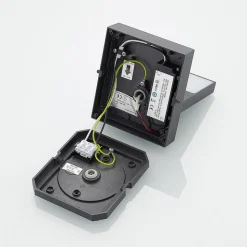 Lucande LED buiten wandlamp Silvan, antraciet, IP65, 14 cm