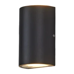 Lucande LED buiten wandlamp Florka, natuursteen, hanging basket