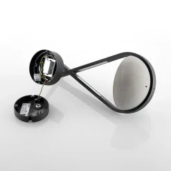 Lucande LED buiten wandlamp Florka, natuursteen, hanging basket