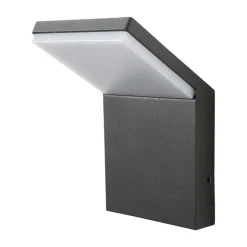 Lucande LED buiten wandlamp Nevio, 17 cm, antraciet, aluminium