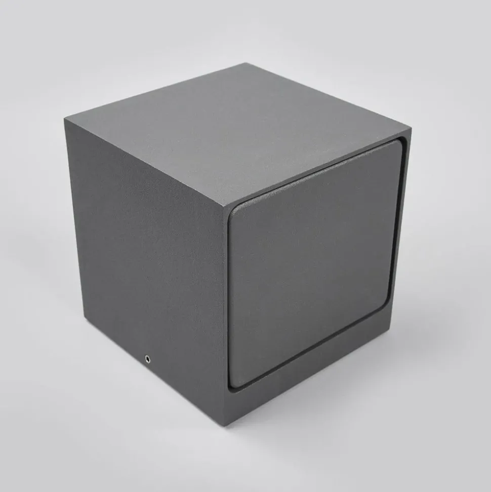 Lucande LED buiten wandlamp Merjem, 12 cm, down, IP54