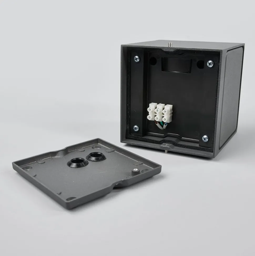 Lucande LED buiten wandlamp Merjem, 12 cm, down, IP54