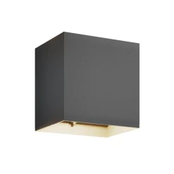 Lucande LED buiten wandlamp Evie, 14 cm, antraciet, up/down