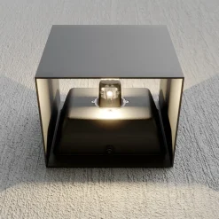 Lucande LED buiten wandlamp Evie, 14 cm, antraciet, up/down