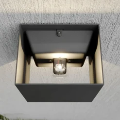 Lucande LED buiten wandlamp Evie, 14 cm, antraciet, up/down