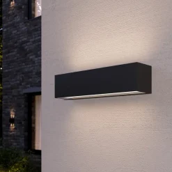 Lucande LED buiten wandlamp Virgalia, bewegingsmelder, IP54