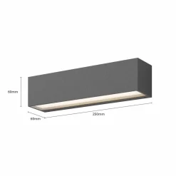 Lucande LED buiten wandlamp Virgalia, bewegingsmelder, IP54