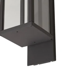 Lucande LED buiten wandlamp Ferdinand, grijs, metaal, 38 cm