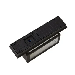 Lucande LED buiten wandlamp Ferdinand, grijs, metaal, 38 cm