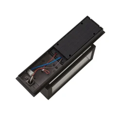 Lucande LED buiten wandlamp Ferdinand, grijs, metaal, 38 cm