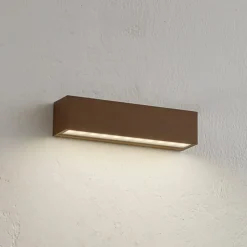 Lucande LED buiten wandlamp Lengo, 25 cm, brons, 1-lamp.