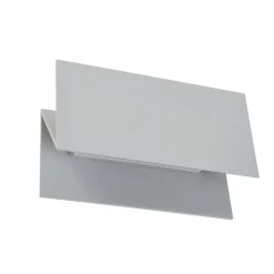 Lucande LED buiten wandlamp Meja, grijs, aluminium, 27cm, IP54