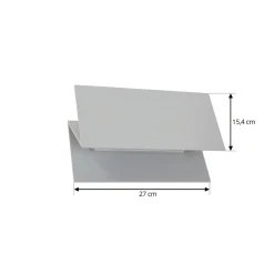 Lucande LED buiten wandlamp Meja, grijs, aluminium, 27cm, IP54